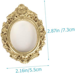 5pcs Mini Vintage Resin Picture Frame Pure Matte Shimmering and Textured Frames for Landscapes and Home Decor