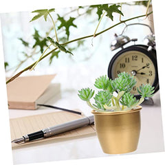 Metal Planter Decorative Flower Pot for Large Modern Decor for Garden Home Office