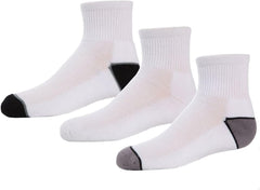 MeMoi Unisex Quarter-Crew Kids Sport Socks 3-Pack