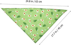 Kisangel 2pcs Dog Bandana Fruit Pattern Lightweight Triangle Bib Scarf for Pets for Dog Birthday Parties and Outdoor Fun
