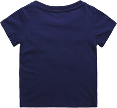 KAGAYD Children Cotton Soft Loose Tee Short Sleeve Round Neck Shirts Dinosaur Print Tops Clothes Boys Girls Casual Shirt