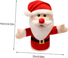 1PC Santa Claus Hand Puppet Plush for Interactive Play Christmas Finger Plaything Parent Imagination Activities Present