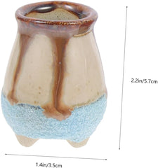 4Pcs Mini Succulent Planter Decorative Ceramic Flower Pots for Use Random Colors for Plants and for Gardens and Balconies