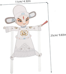 DOITOOL 8Pcs DIY Traditional Chinese Hand Puppet Kit Create Your Own Shadow Puppets for Activities Family Fun and Artistic Expression Educational Craft for Cultural Heritage