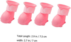 4pcs Dog Rain Shoes Slip-Resistant Outdoor Boots for Dogs and Lightweight for Rainy and Snowy Days Breathable Design