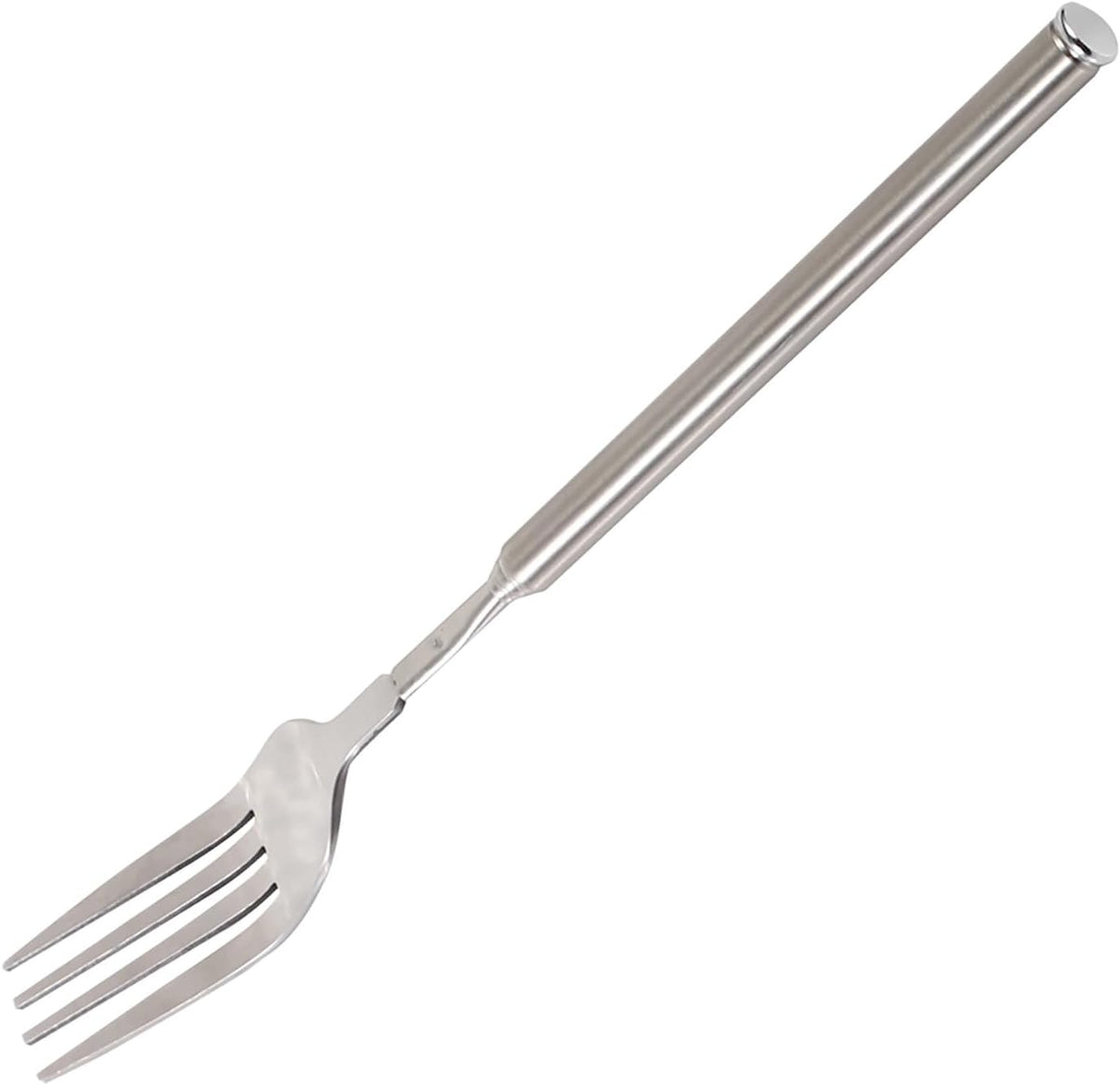 Extendable Fork, BBQ Telescopic Extendable Stainless Steel Dinner Fork, 8.7~25.4in Extra Long Fork for Barbecue Toasting Dinner Fruit Dessert Sausage Vegetable