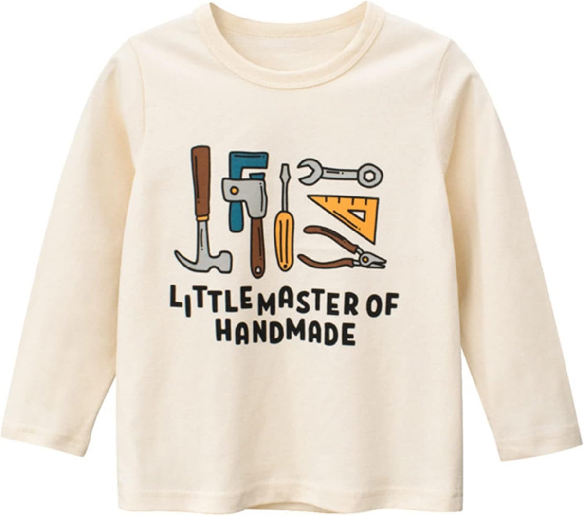 Kids Toddler Boys Letter Print T Shirt Long Sleeve Crewneck Tops Autumn Casual Tee 1-7T