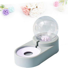 SUPVOX Creative Automatic Pet Water Feeder Double Bowl Spill Resistant Water Dispenser for Dogs and Cats Surface Safe Engineering Design