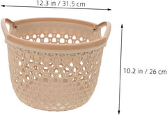 MAGICLULU Laundry Hamper with Handles Hollowed Out Clothes Storage Basket for Wet Clothes Towels Versatile Organizer for Bathroom Nursery Living Room Light