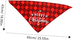 Hemoton Christmas Dog Bandana Soft Triangular Scarf for Pets Breathable and Easy to Dry Festive Plaid Design for Holiday Parties Weddings and Special Occasions
