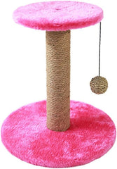 Cat Scratch Column Climbing Frame Tower and Tree Round and Square Structure Jump Platform, 2 Sizes, 4 Colors (Color : Pink, Size : 30x30x33cm)