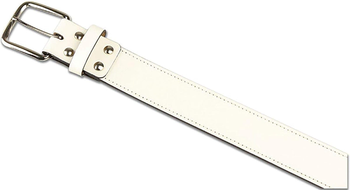 Champro Mens Athletic Genuine Bonded Leather Belt, White, XX-Large US