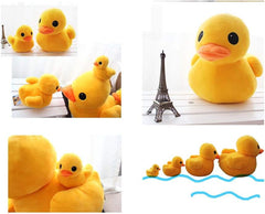 VIDOSCLA Yellow Duck Stuffed Plush Pillow Animal Dolls Super Soft Huggable Toy Gift for Children