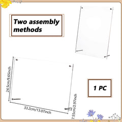 AHANDMAKER Transparent Acrylic Frame A4 Picture Frame with Double Sided Display for Office Wall Decor Holiday Gift Photo Art Exhibition Home Decor