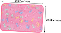 3pcs Small Dog Cat Blanket Washable Pet Blanket Warm Cozy Fleece for Puppy Kitten Cartoon Print Car Seat and Bed