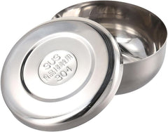 Stainless Steel Rice Bowl Convenient Serving Bowl with Cover Practical Metal Food Container with Lid Cooking Supplies, 8.5*4CM