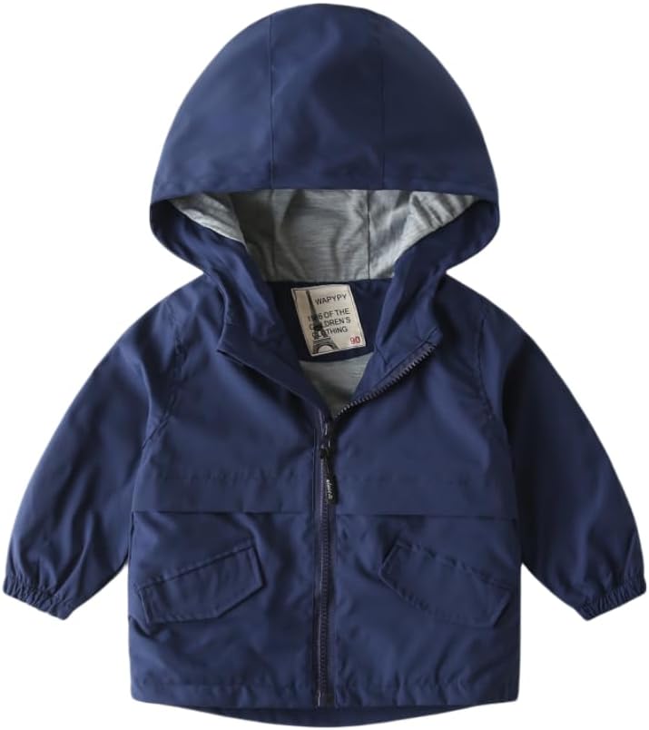 Meufam Toddler Baby Boys Girls Hooded Sweatshirt Jacket Long Sleeve Windproof Coats Zip Up Windbreaker Outerwear