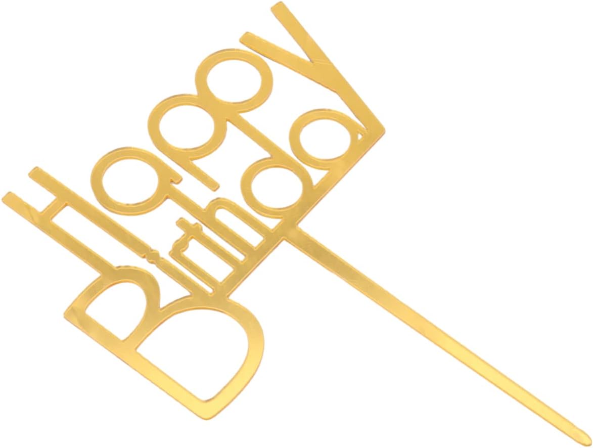 10pcs Acrylic Birthday Cake Toppers Stylish Party Supplies for Cakes and Desserts Unique Letter Design for Home Baking and Celebrations