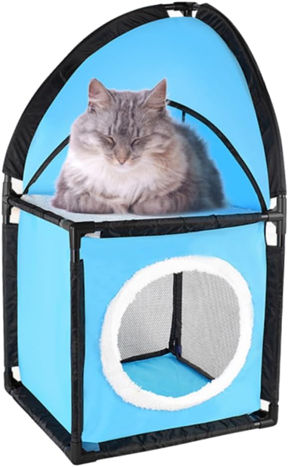Cat Tree Furniture with Tunnel Design Scratcher for Indoor Cats Safe Oxford for Kittens and Multiple Cats