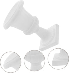 Roman Style Plastic Planter Pot with Wide Opening for Indoor Outdoor Use Vintage European Flower Container for Wedding Party Decoration White Removable Floral Urn
