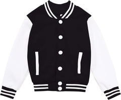 Kids Baseball Jacket Children's Coat School Varsity Fashion Button Casual Sports Youth Outerwear Cardigan