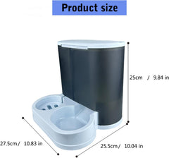 Large Capacity Automatic Water Fountain Food Bowl for Cats Dogs Feeders Bowl Food Container Pet Watering Feeding Supply