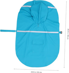 HANABASS Dog Reflective Raincoat Hooded Pet Coat for Outdoor Use for Medium to Large Breeds Like Labrador and Lightweight and Design Lake XL