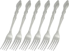 6 Pc Heavy Duty Dinner Forks Stainless Steel Table Flatware Set Utensils