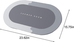 Bath Mat Bathroom Rug Super Absorbent Non Slip Carpet Rubber Backing Quick Dry Stain Resistant Bath Mat Easy Care Clean Shower Rug Bathtub Room Simple Kitchen Doormat