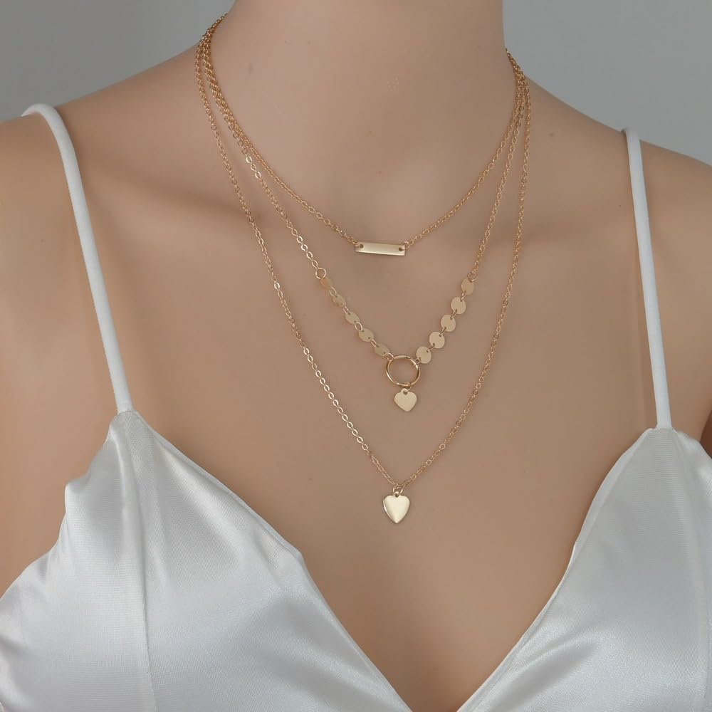 Layered Necklace for Women Gold Layered Necklaces for Women Necklace Stack Necklace Set Jewelry Gifts