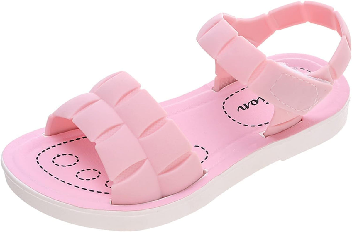 Girls Sandals Fashion Girl Dress Shoes Open Toe Lightweight Beach Holiday Sandals for Toddler/Little Kid/Big Kid (White, 4-4.5 Years Little Child)