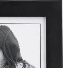 Malden 6x8 Picture Frame - Wide Real Wood Molding, Real Glass - Black