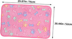 Happyyami 3pcs Cute Dog Blanket Washable Pet Blanket for Bed Car Soft for Cats Puppy Print