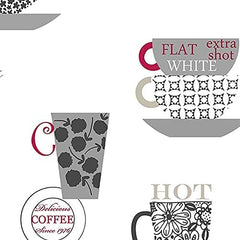 CONCORD WALLCOVERINGS ™ Fresh Kitchens, Kitchen Design Cream, White Wallpaper, Sample 7" x 10"