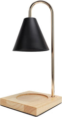 Focket Candle Warmer, 2 Bulbs Dimmable Candle Lamp with 5.5in Oak Base, Candle Melter for Scented Candles Top Down Candle Melting, Candle Wax Warmer Lamp for Home Scented Room Decor Gift