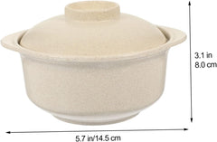 Versatile Household Soup Bowl with Double Handles Insulated and Anti-scalding for Rice Porridge Soup and More Kitchen Storage Bowl for Boy Girl