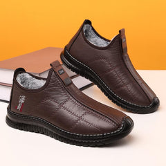 Men’s Winter Boots - Warm Insulated Snow Boots, Thick Lined Short Boots Cold Weather Protection, Soft Sole, Comfortable Fit for Outdoor Activities, Non-Slip (8.5,Coffee)