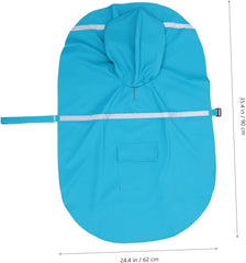 Hooded Dog Raincoat Joules Reflective Dog Rain Jacket Dog Hoodie Dog Jackets Dog Vest Dog Accessories Dog Rain Boots Cooling for Dogs Dog Hooded Poncho Vests Cat Poncho Sky-Blue Pu