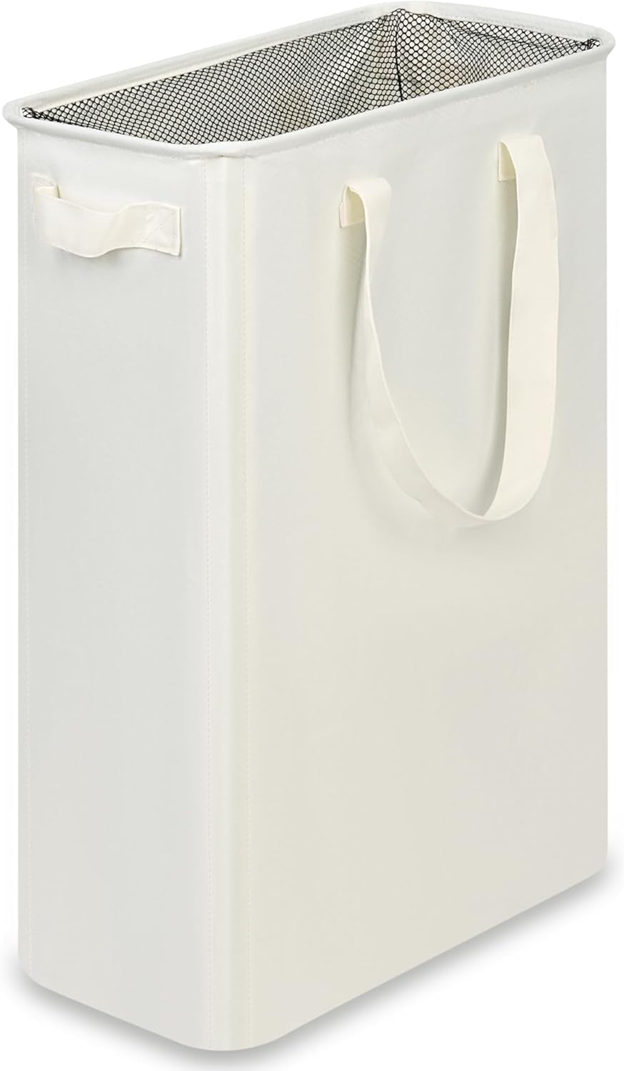 48L Laundry Basket, Narrow Laundry Hamper with Handles, Collapsible Dirty Clothes Hamper, Tall Laundry Bin for Laundry Room, Dorm and Bedroom，Slim Collapsible Hamper With Handles for Small Spaces