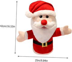 Adorable Santa Claus Hand Puppet Plush Christmas Finger Plaything for Parent Interactive Role Play with Soft PP Cotton Material Safe for Repeated Use