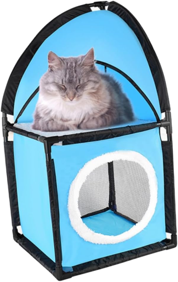 KESYOO Cat Tree Furniture with Tunnel Design Indoor Cat Activity Center and Scratch Pad and Bed for Kittens