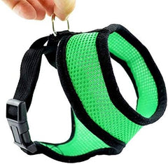 Dog harness adjustable soft and breathable dog harness and leash setting dog nylon dog vest nylon vest harness chest strap S black