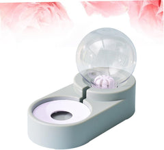 SUPVOX Creative Automatic Pet Water Feeder Double Bowl Spill Resistant Water Dispenser for Dogs and Cats Surface Safe Engineering Design