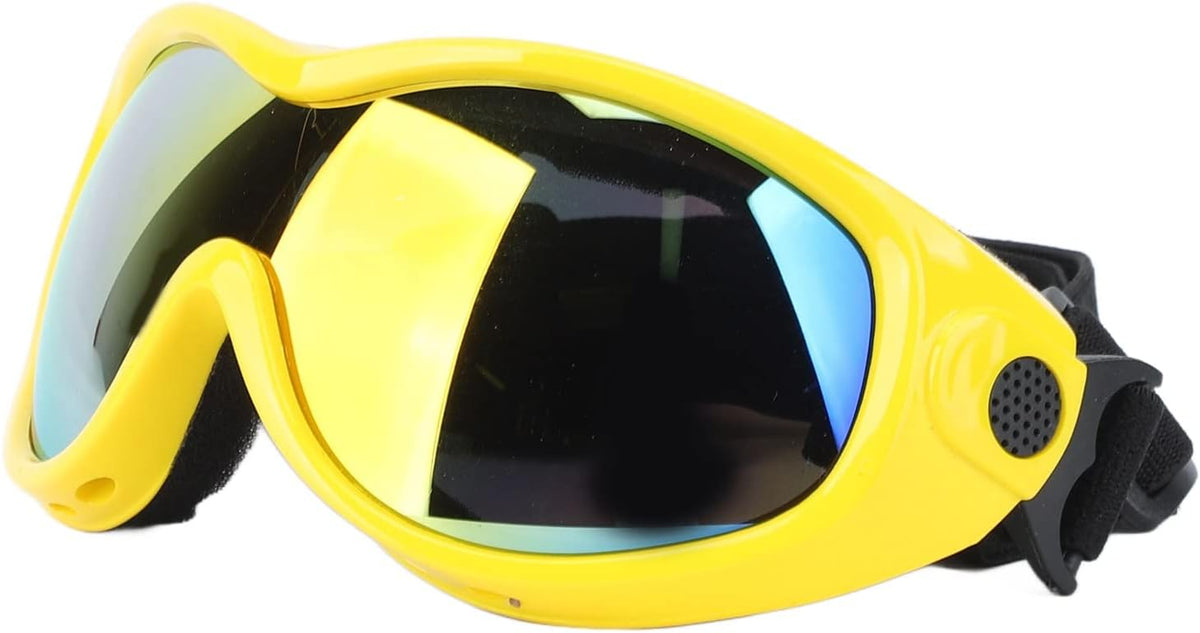 Alomejor Pet Sunglasses Stretchable Dog Goggles for Squares (Yellow)