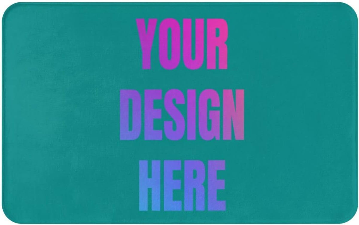 Custom Area Rug Personalized Doormat Non-Slip Add Image Logo Text Customized Carpet Floor Bath Mat for Outdoor Entrance Front Door Indoor Home Decor 24x16in