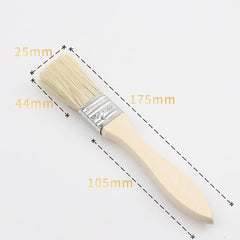 10 Pcs 1 Inch Natural Bristle Chip Paint Brushes Wood Stain Paint Brush Set Long Wooden Handle Paint Brushes Woodwork Watercolor Painting Brushes Flat Tip Paintbrushes for Wall Home Decoration