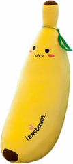zhidiloveyou Banana Plush Pillow Stuffed Banana Plushie Cute Fruit Toy for Kids, 13.7 inch