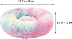 1pc Round Plush Cushion for Cats and Cozy Autumn Sleeping Mat Round Dog Bed Colors