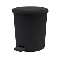 13 Gallon Black Plastic Trash Can with Lid, Heavy-Duty Indoor Garbage Can for Kitchen, Bathroom, Office, Home, Silent Closing & Easy-Clean Design