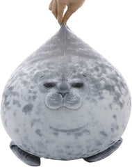 Seal Pillow, Kawaii Chubby Blob Seal Plush Pillow Stuffed Cotton Plushies Animal Toy Cute Ocean Pillow (Small)
